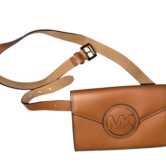 Michael Kors Camel Leather Crossbody Bag - Picture 2 of 5